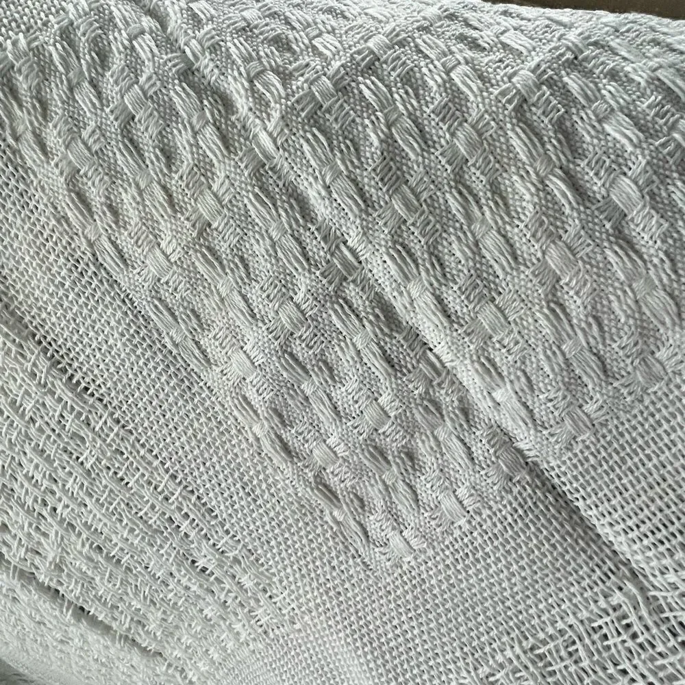 Throw Blanket In Off White tassels decor NWOT